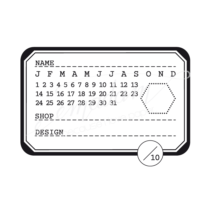 Perpetual Calendar Rubber Stamp — Modern Maker Stamps