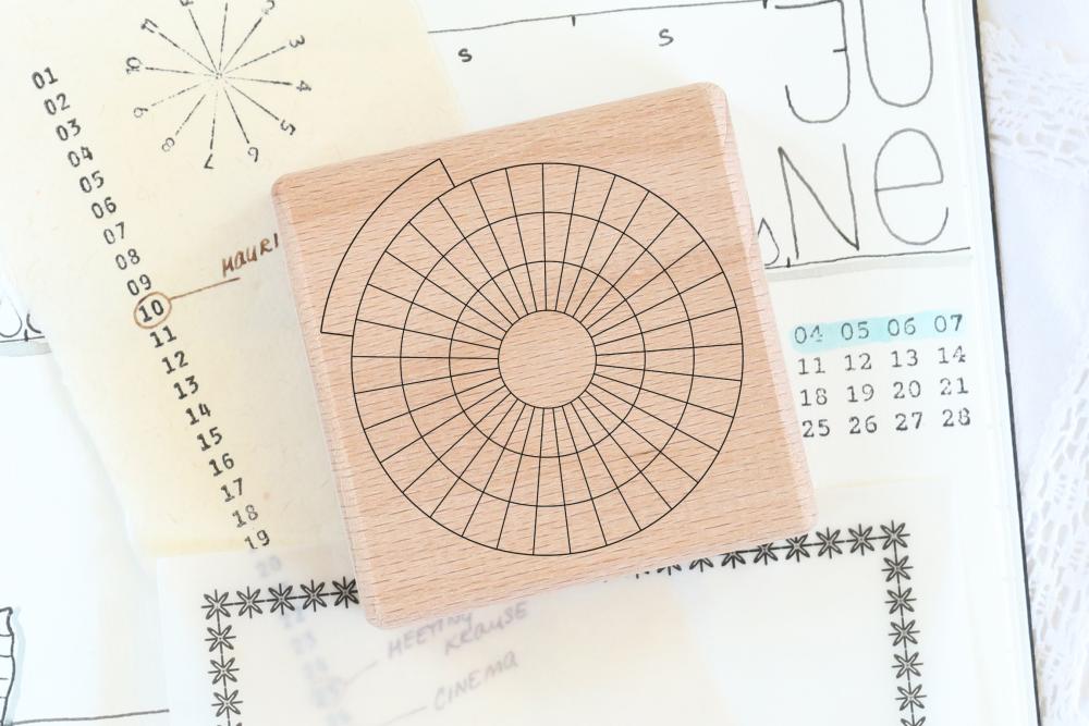 Rubber stamp - 100 days tracker circle