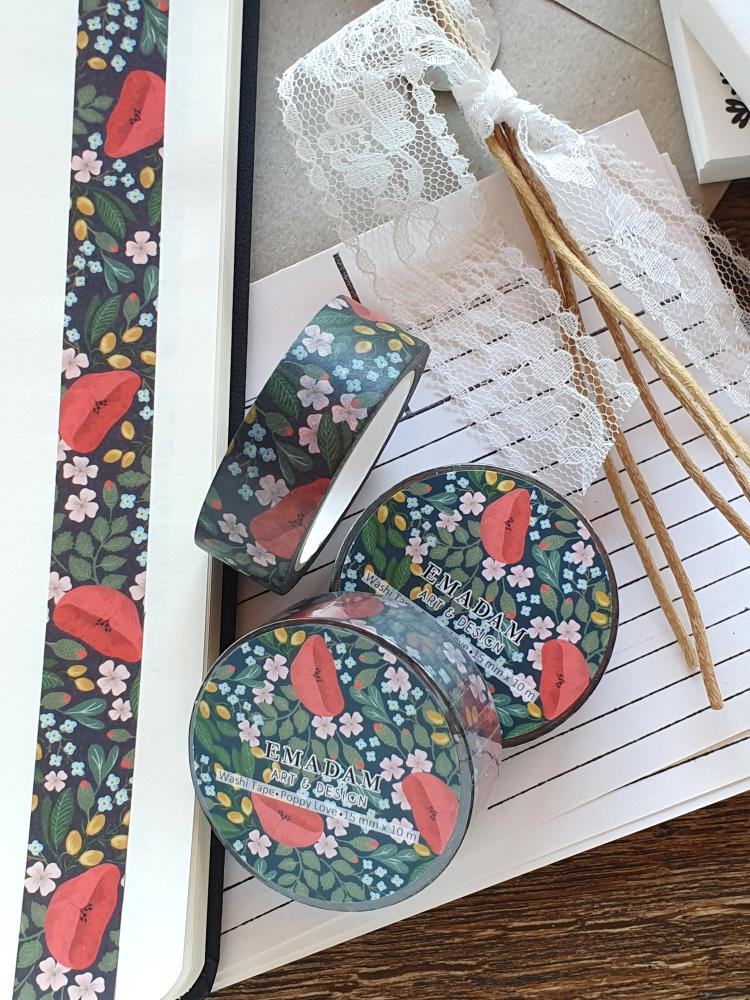 Washi Tape - Poppy Love