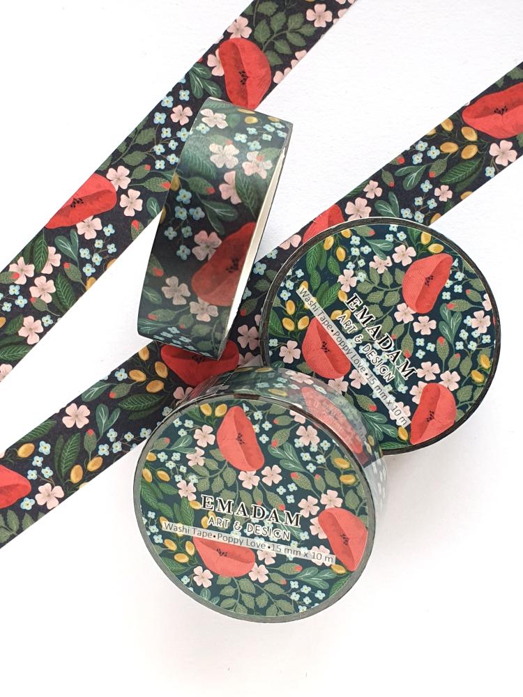 Washi Tape - Poppy Love