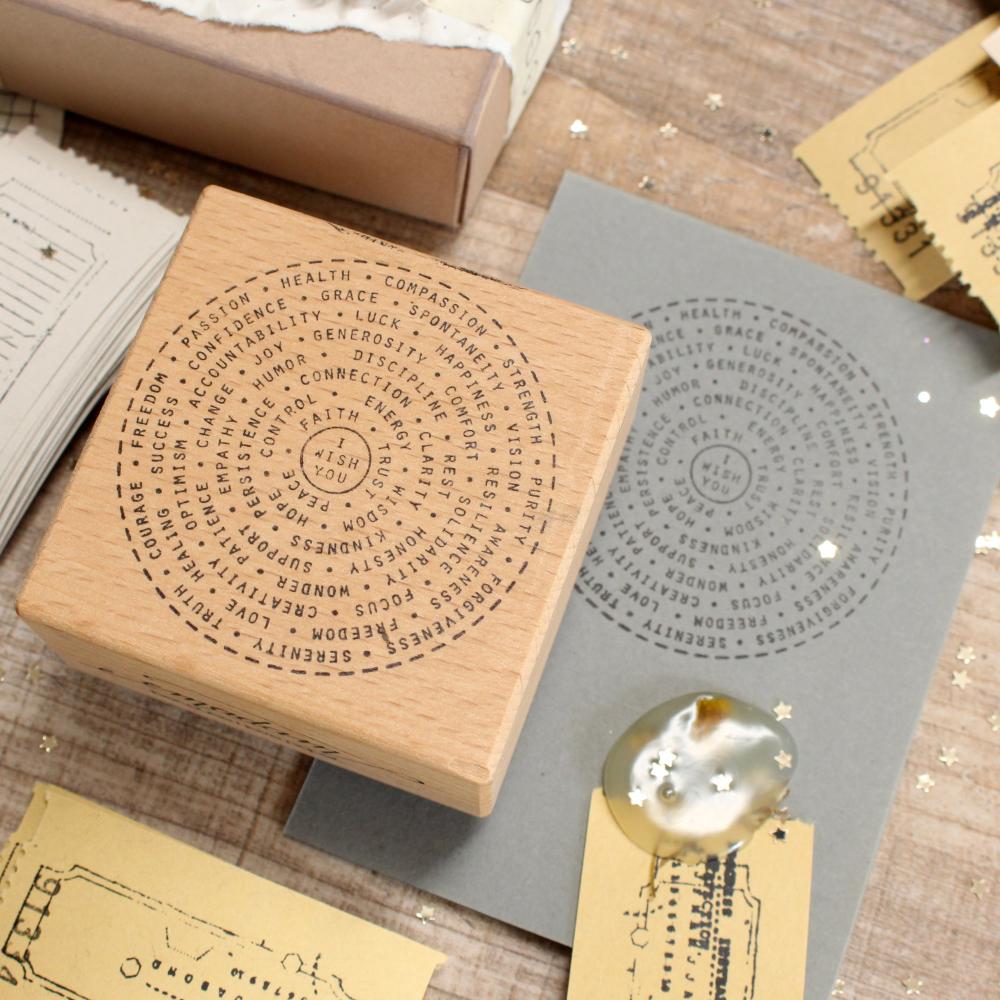 Rubber stamp - Wishes circle