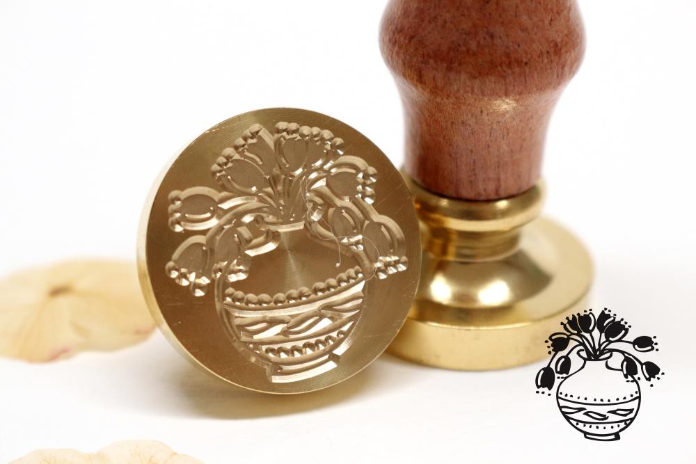 Wax seal stamp - Tulip bouquet, limited edition