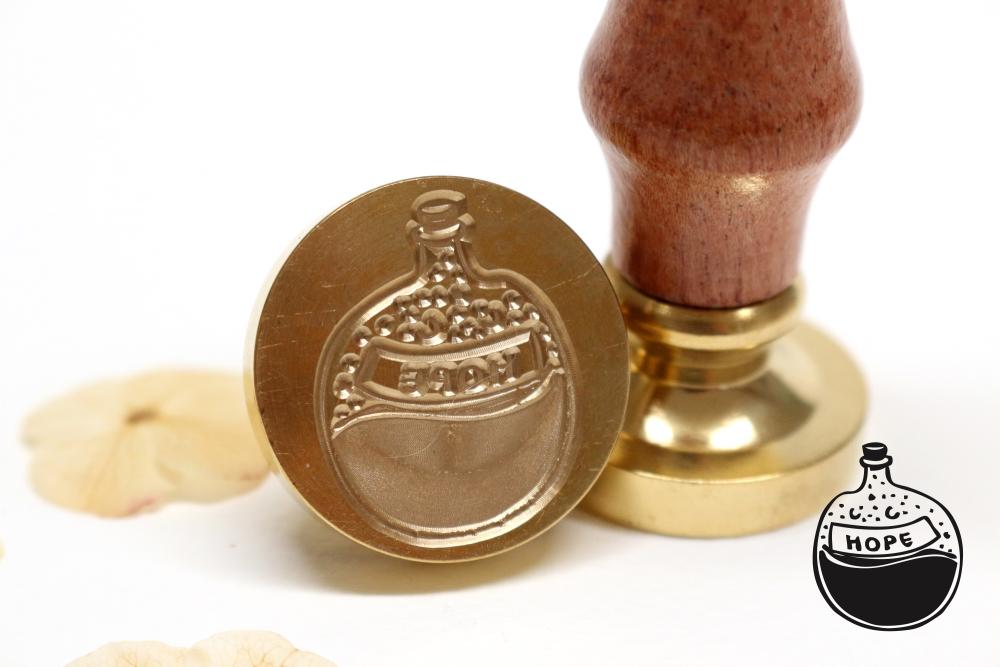 Wax seal stamp - Flask "Hope", limited edition