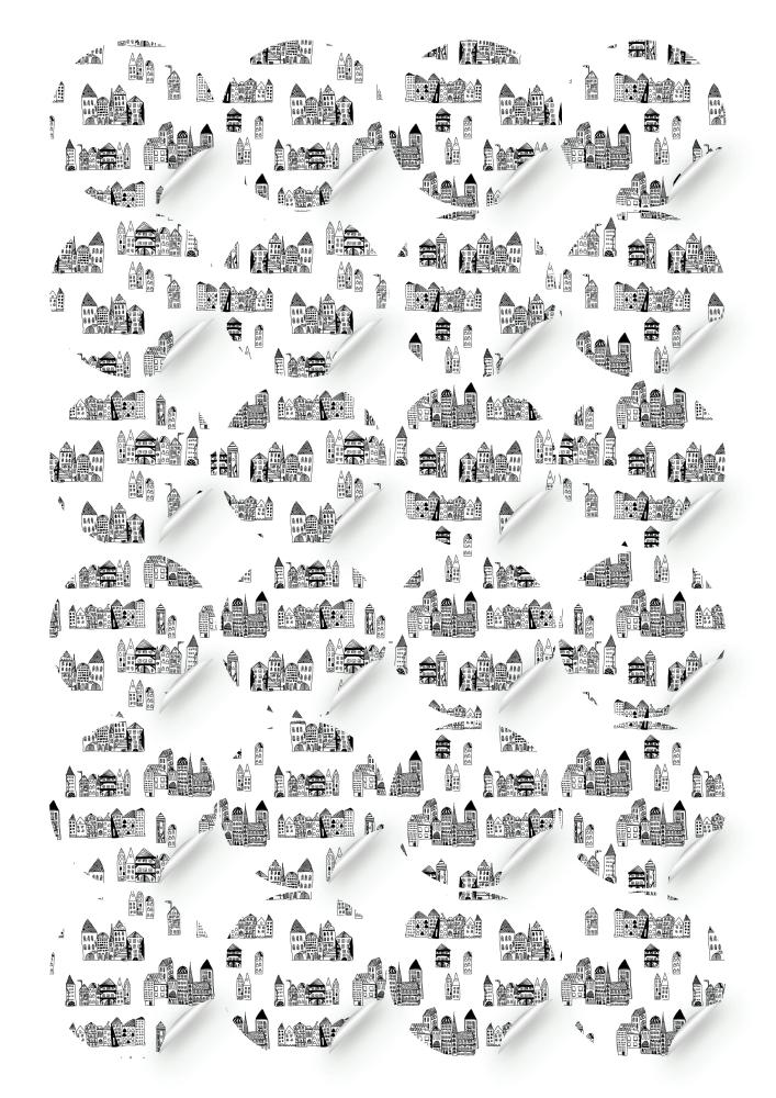 Sticker - Häuser-Illustrationen, 24 Stück