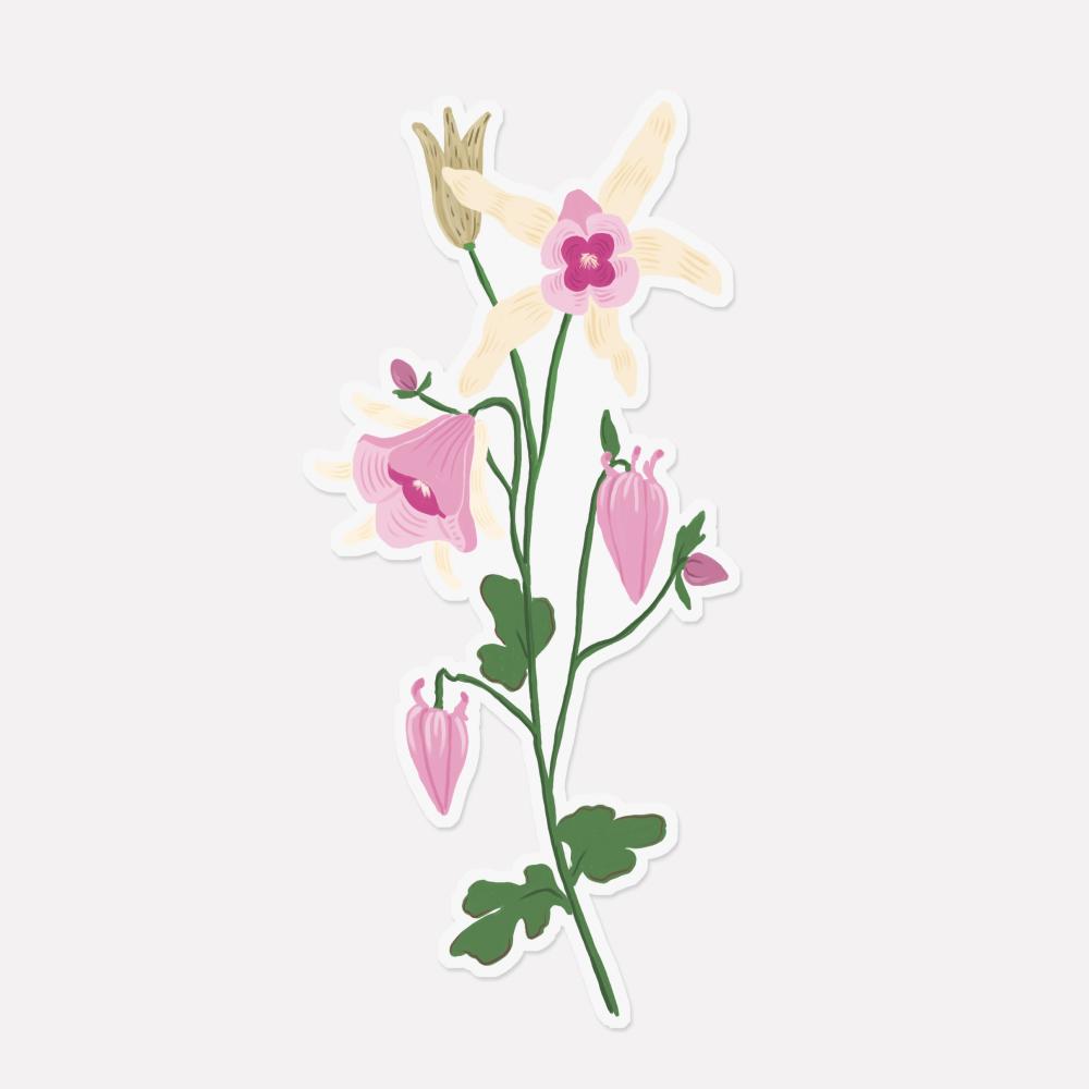 Aufkleber mit zwei lila Allium