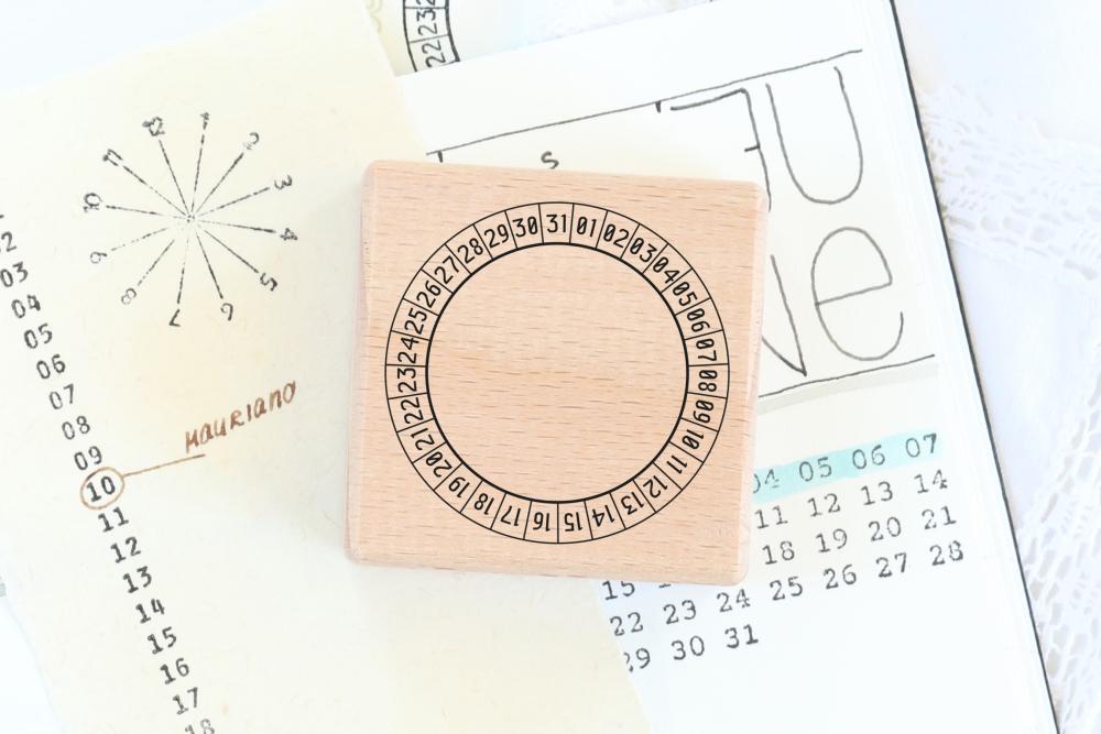 Rubber stamp - Calendar and tracker, Circle 31