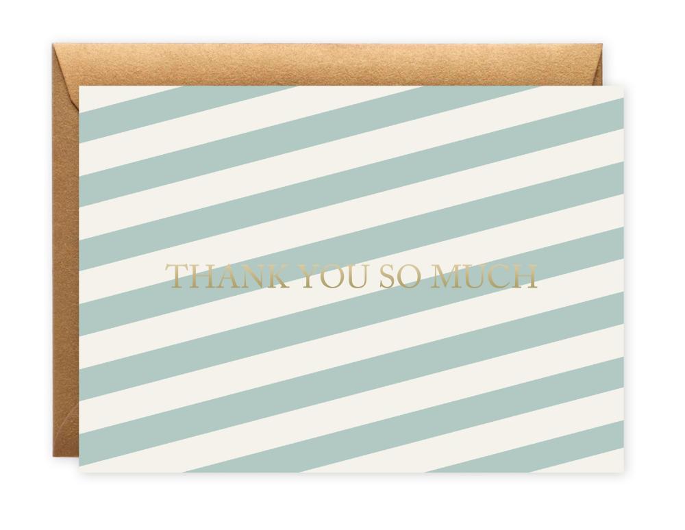 Thank You Cards, stripes, 8 with envelopes