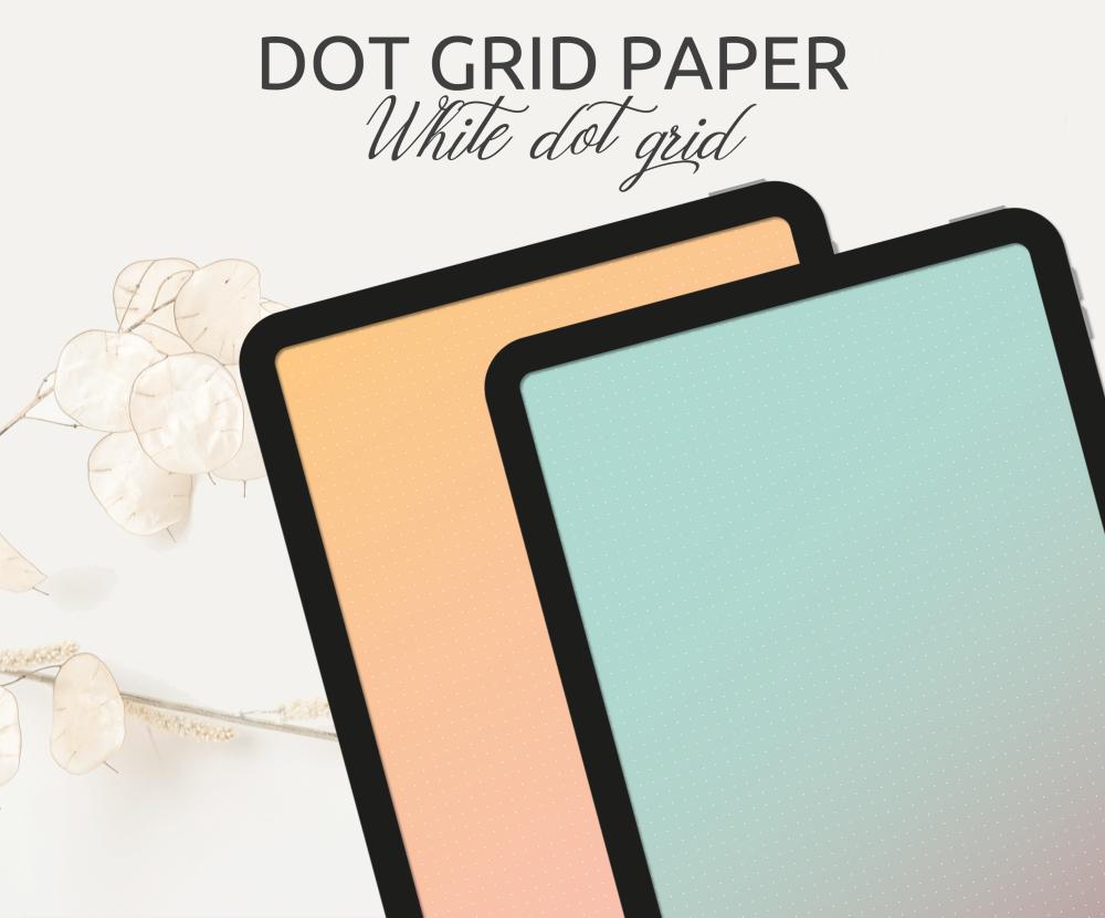 Digital paper pack - Dot grid paper, 15 different gradients, for A4, A5, letter and half letter