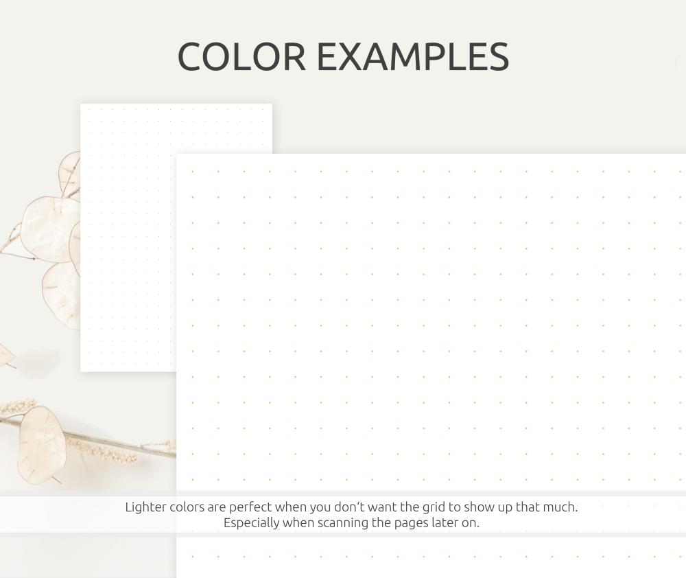 Digitales Papier Set - Punktraster in 15 Farben auf A4, A5, Letter, Half Letter