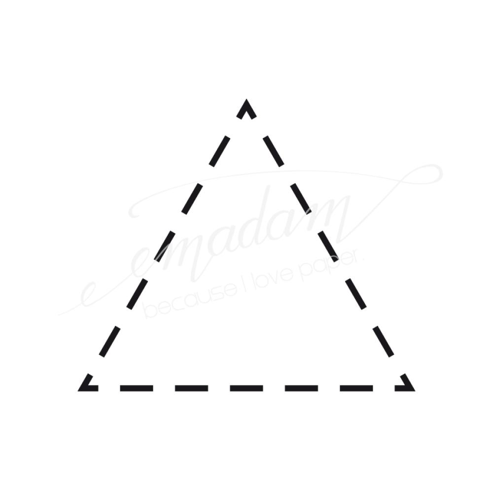 Rubber stamp - Triangle, dashed