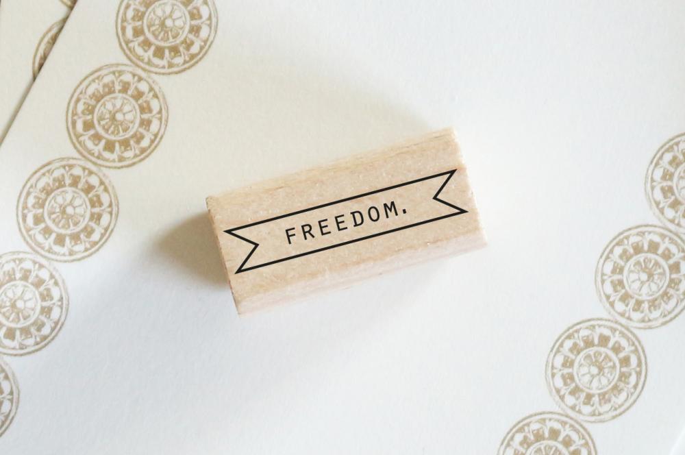 Rubber stamp - Freedom