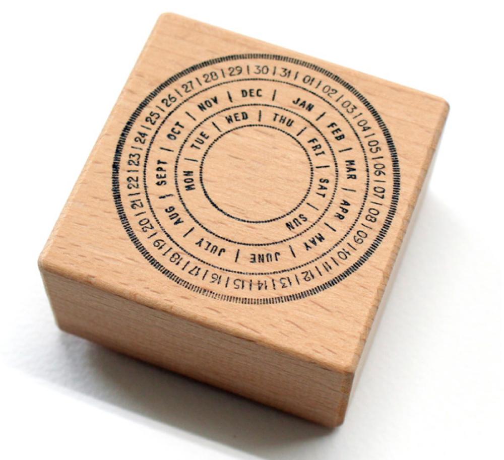 rubber stamp calendar for planner, journaling and invitations