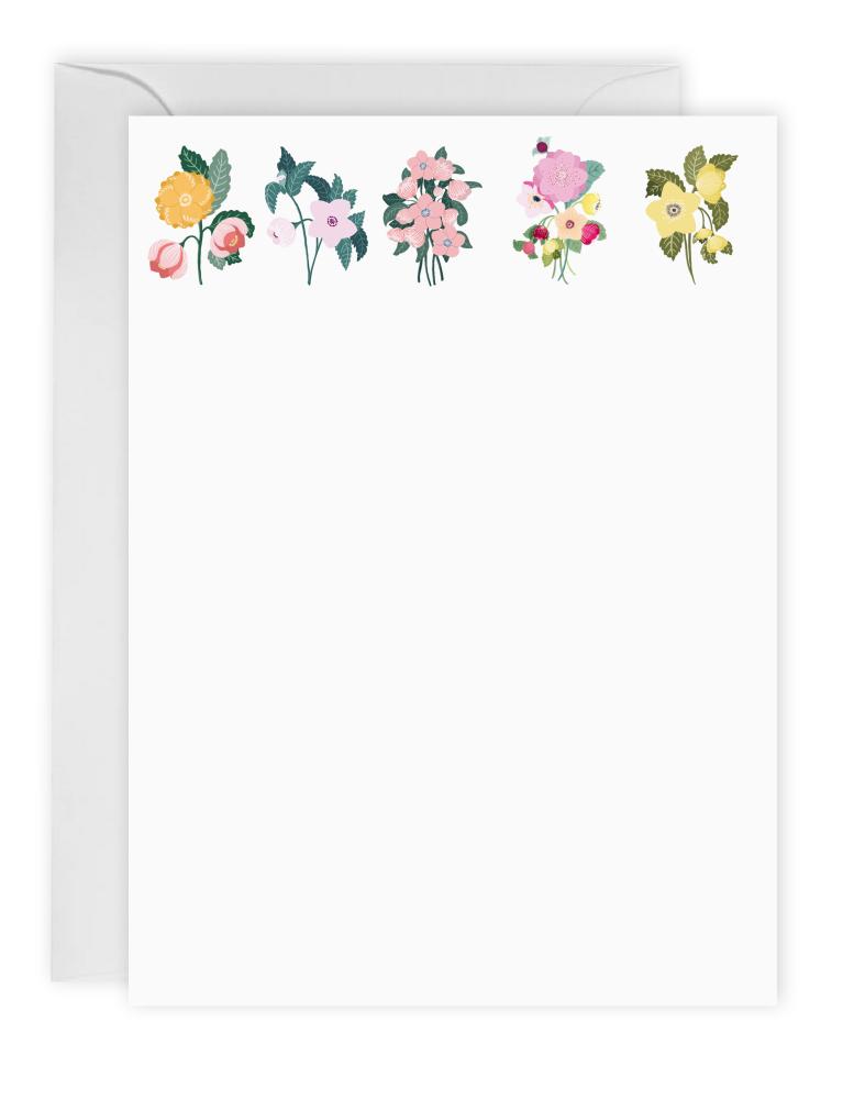 Flat cards, hellebores, set of 10, with envelopes