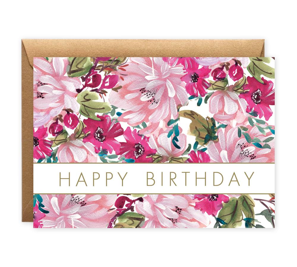 Greeting cards, HAPPY BIRTHDAY, set of 10, with envelopes
