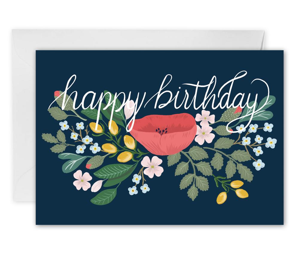 Greeting cards, happy birthday, set of 8, with envelopes