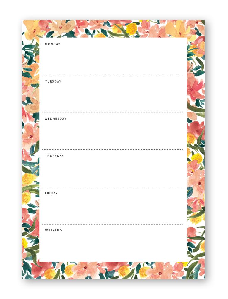 Notepad - Weekly planner, A5