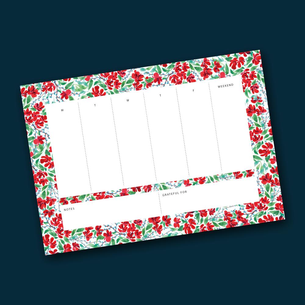 Notepad - Weekly planner / overview, Spring awakens
