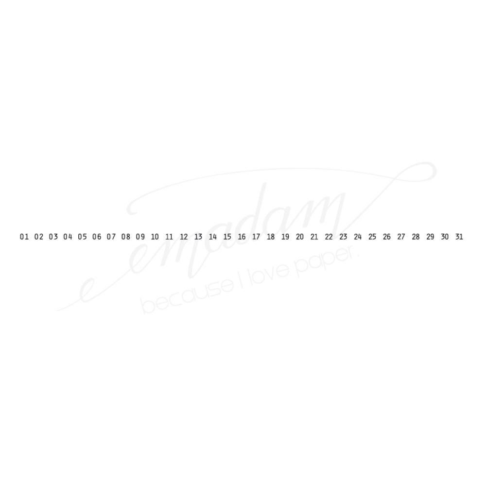 Rubber stamp - Calendar, Month line, horizontal, perfect for 0.5 grids