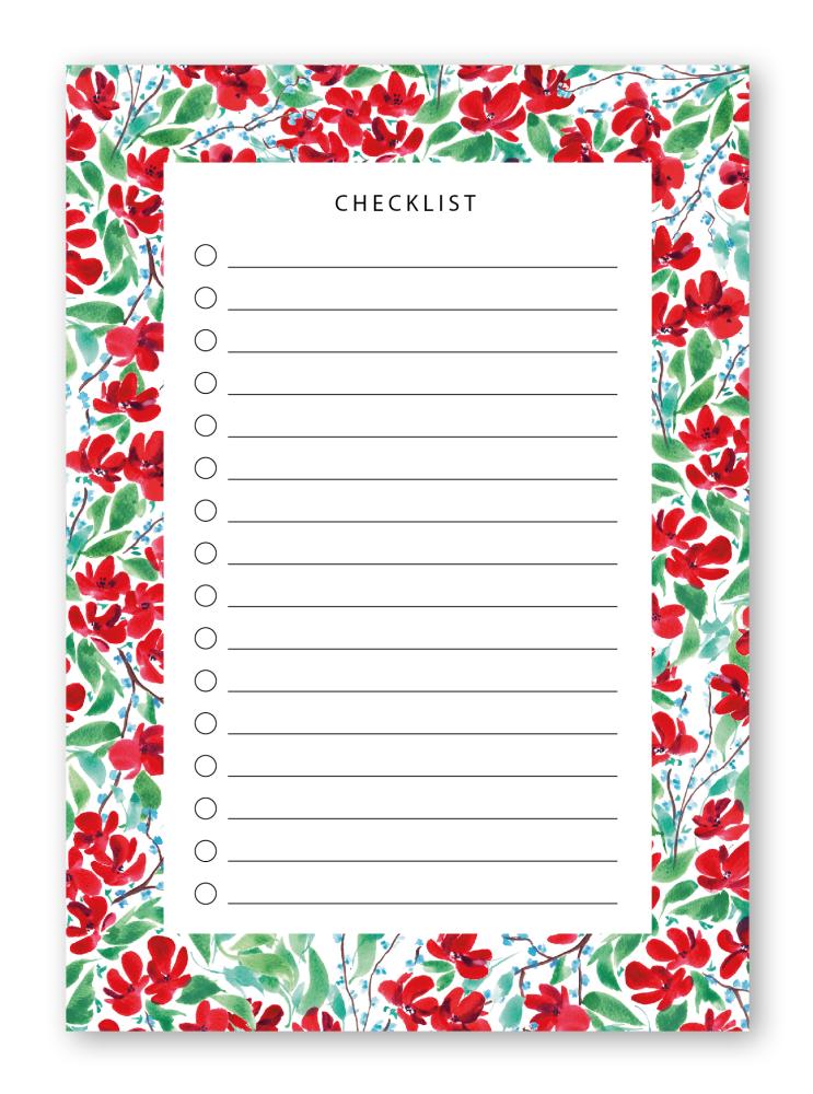 Notepad A6 Checklist, To do List, Spring awakens