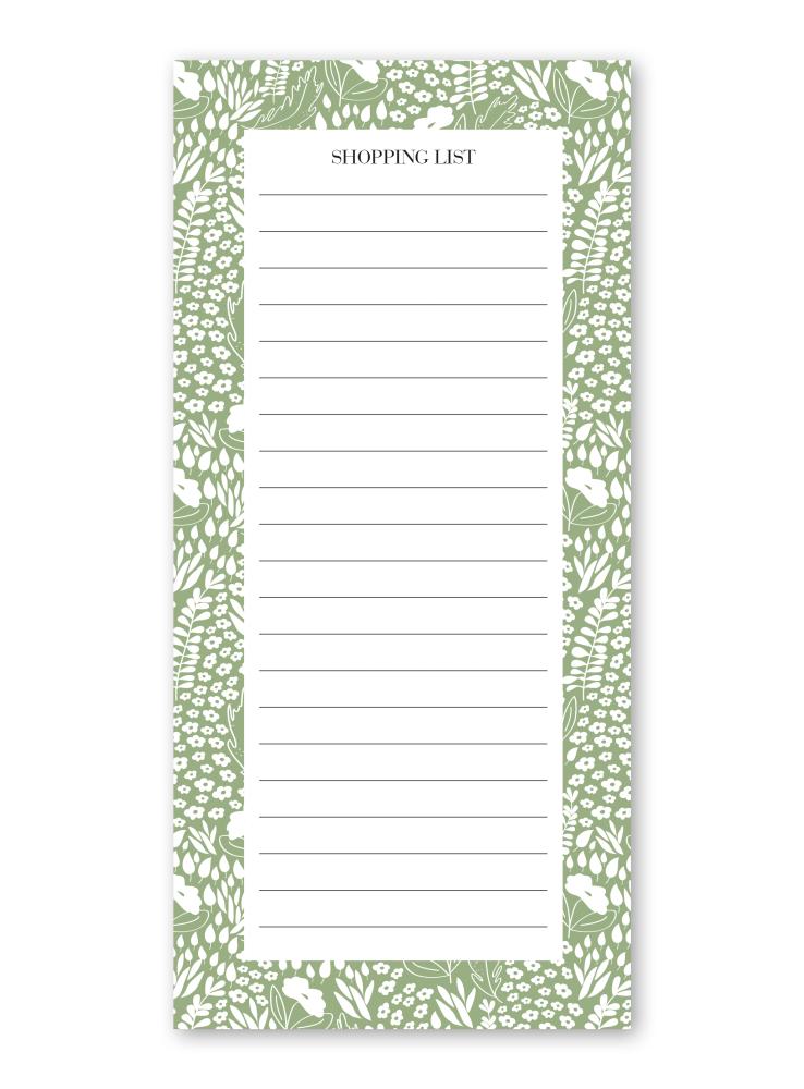 notepad shopping list grocceries list green dreams din lang