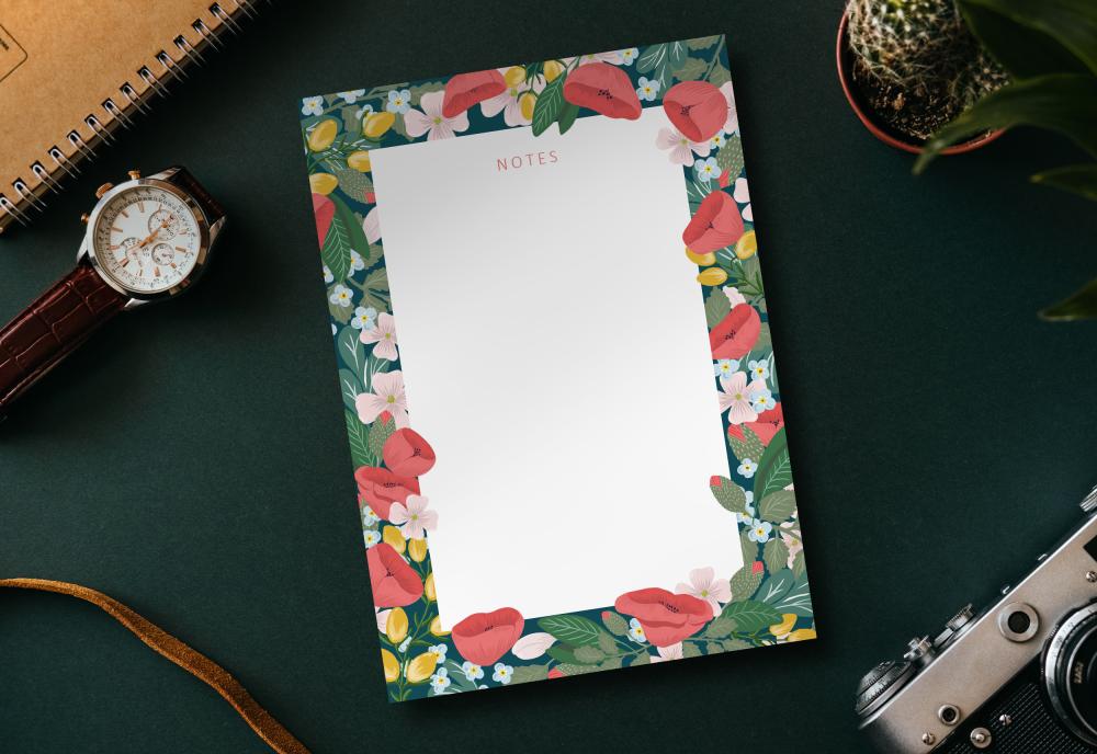 Notizblock A6 Memo Pad Poppy Love