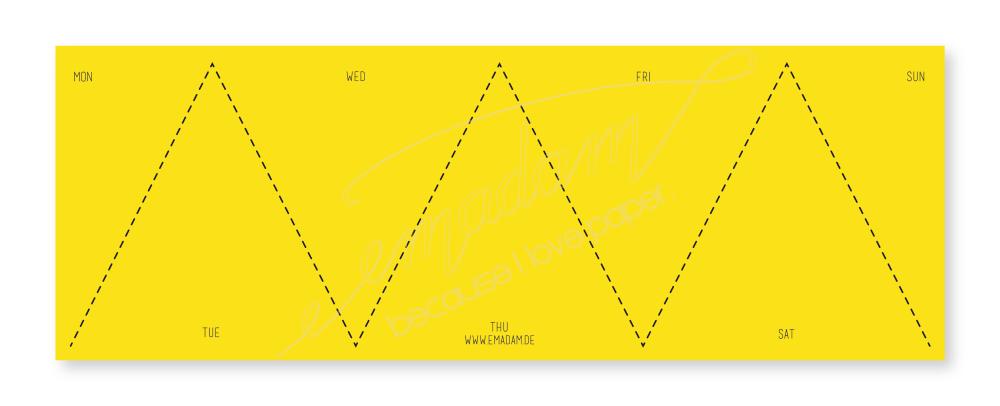 notepad weekly planner zig zag style