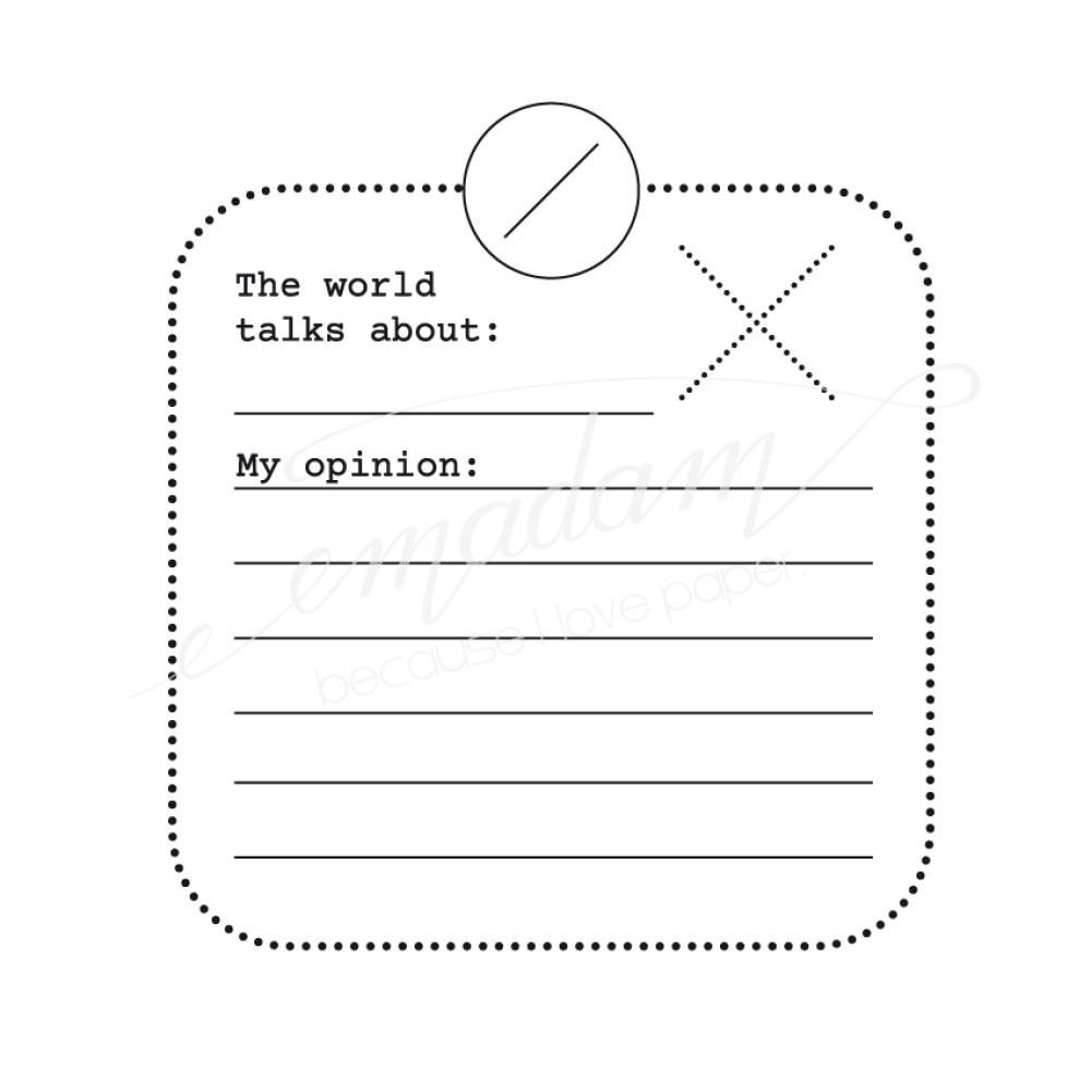 Rubber stamp - Opinion log