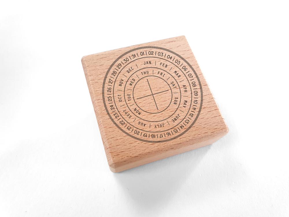 rubber stamp calendar for journals and planner