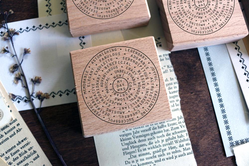 Rubber stamp - Positive vibes circle