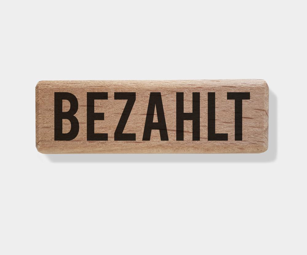 Rubber stamp - BEZAHLT