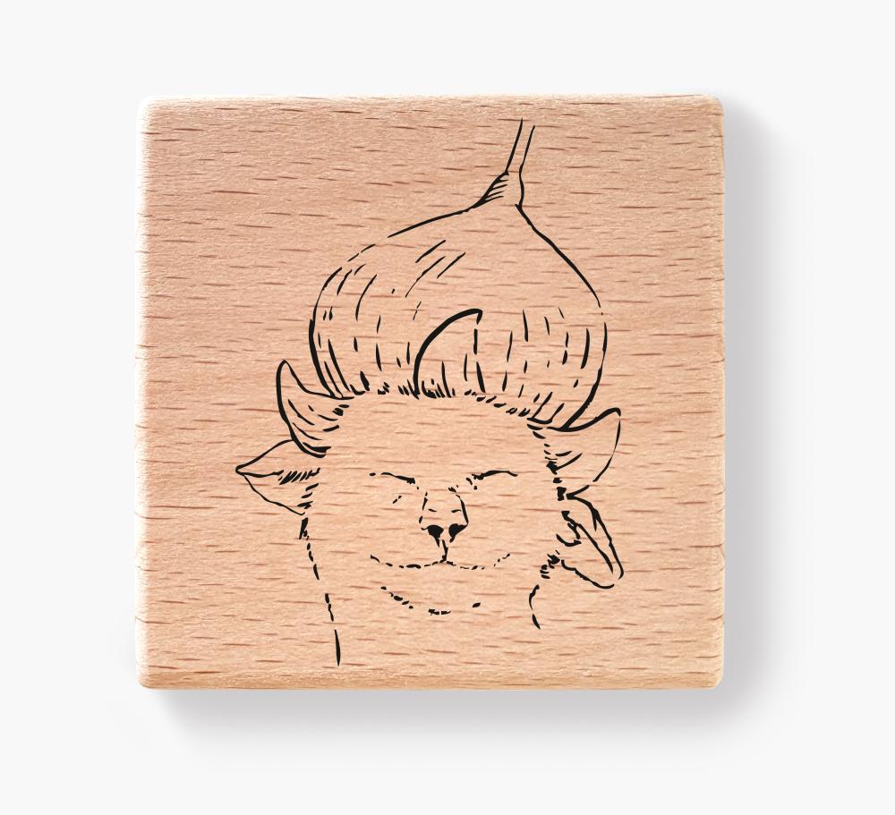 Stempel - Kater mit Tulpenhut