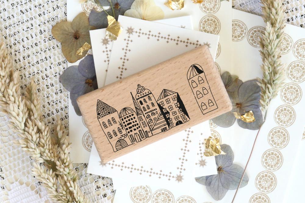 Rubber stamp - Little houses No.1