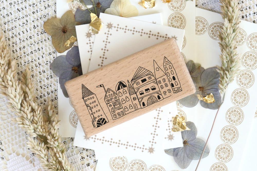 Rubber stamp - Little houses No.4