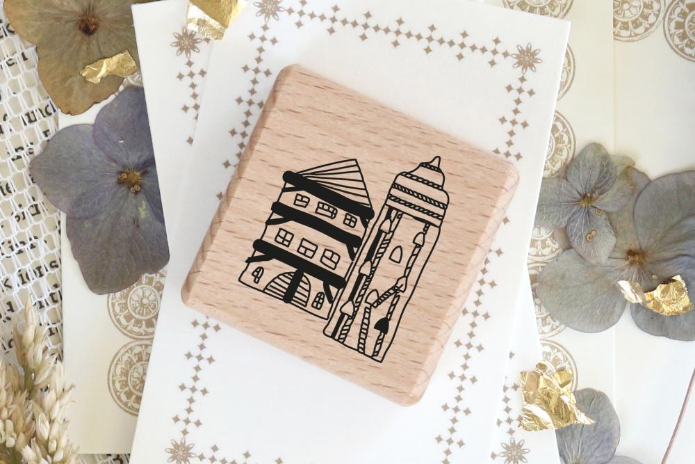 Rubber stamp - Little houses No.5