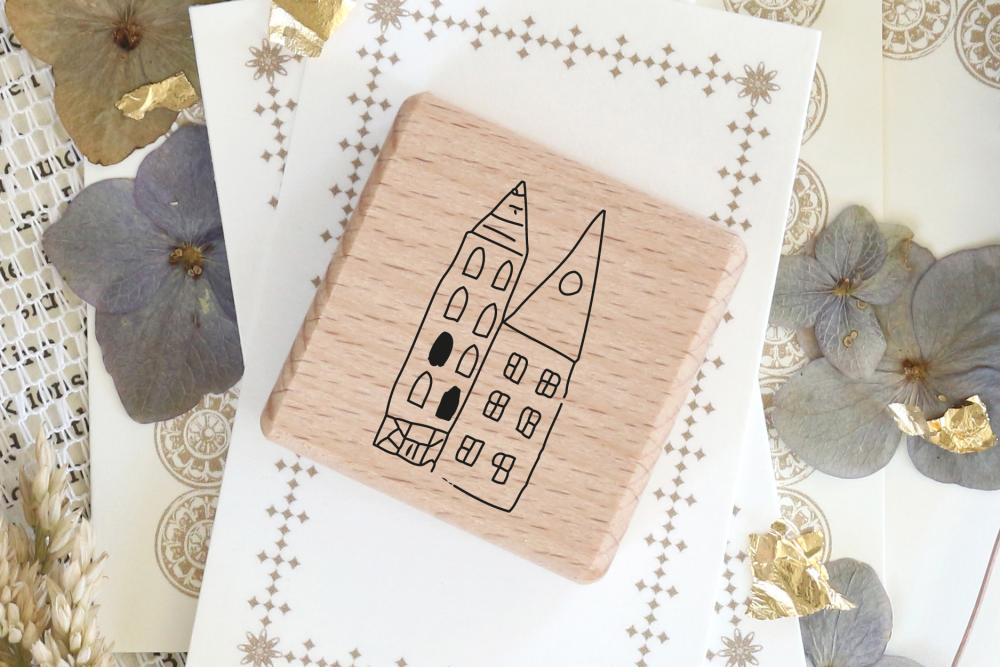 Rubber stamp - Little houses No.6