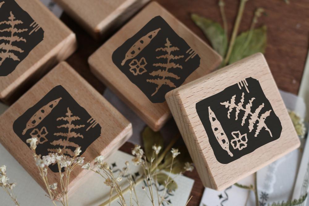 rubber stamp_leaves collection