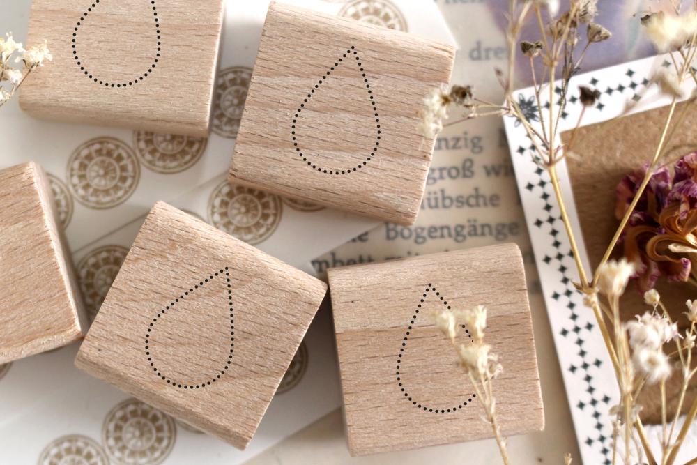 rubber stamps single raindrop