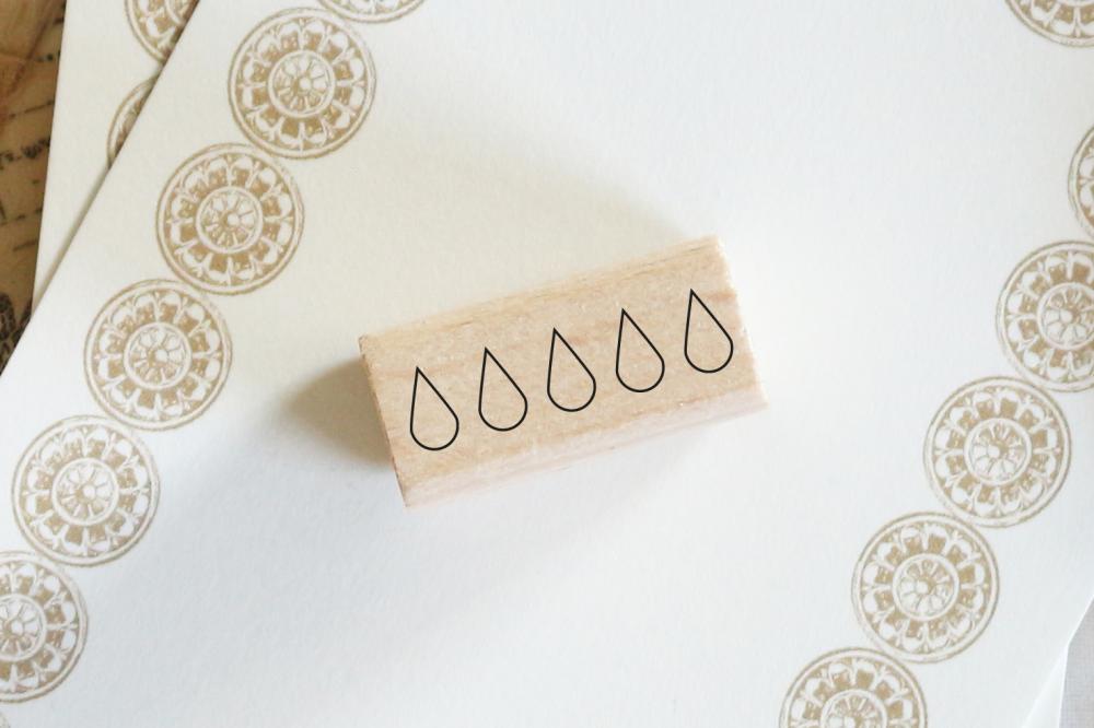 Rubber stamp - Tracker, waterdrops