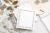 Notecards - Vintage border "crystal", 25 pieces, two colors